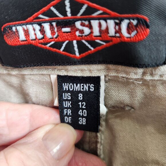 True Spec Tactical Pants-Womens-8-Tan-Adjustable Waist-Knee Detail-Durable-Gorp - Picture 10 of 15
